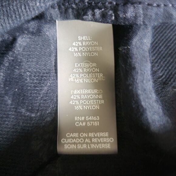 Karl Lagerfeld Floral Lace Burnout Blouse in Navy - Picture 12 of 13